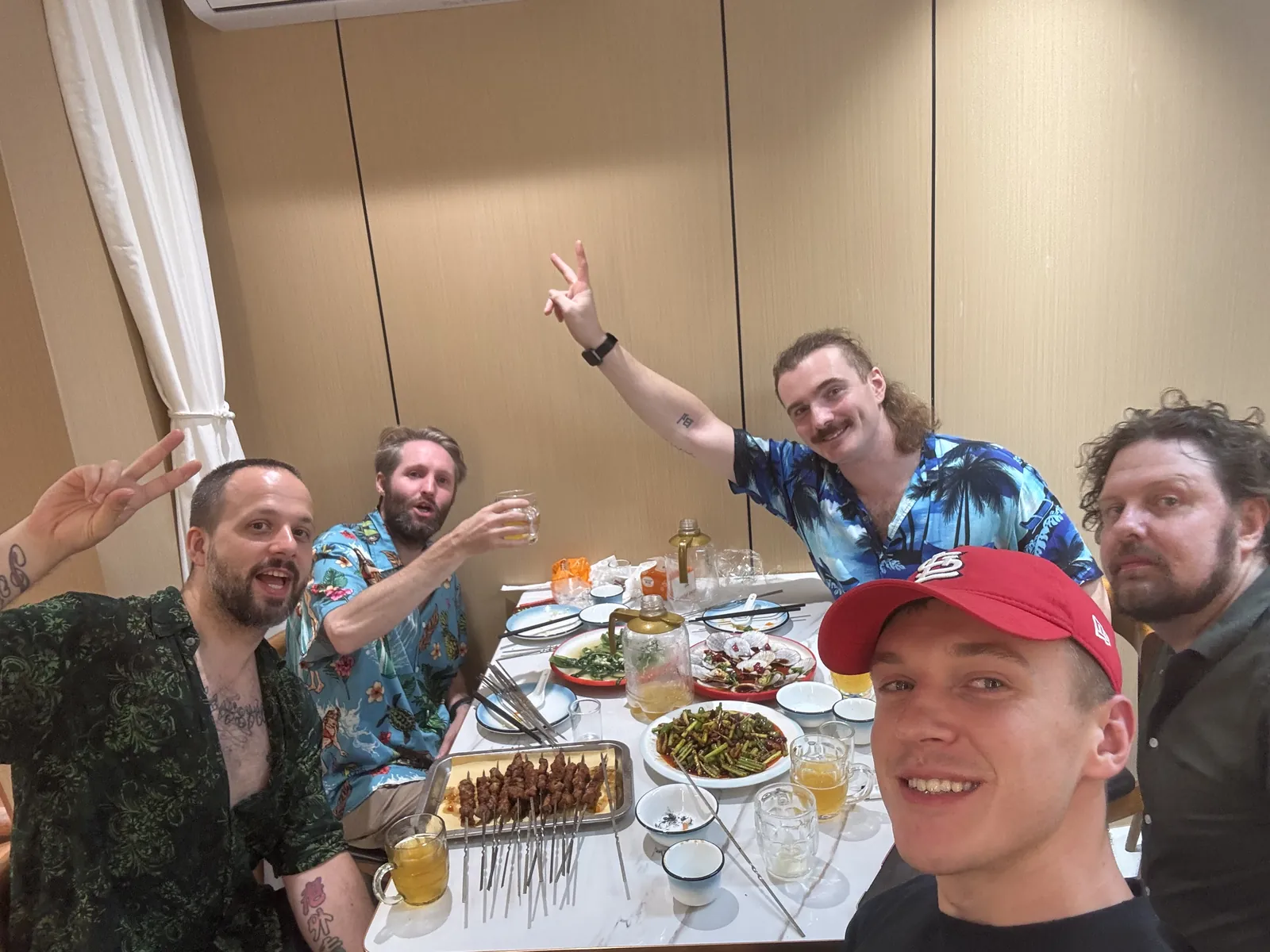 A barbecue with friends in China
