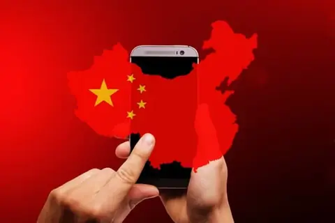 Travel eSIM setup on a mobile phone before visiting China