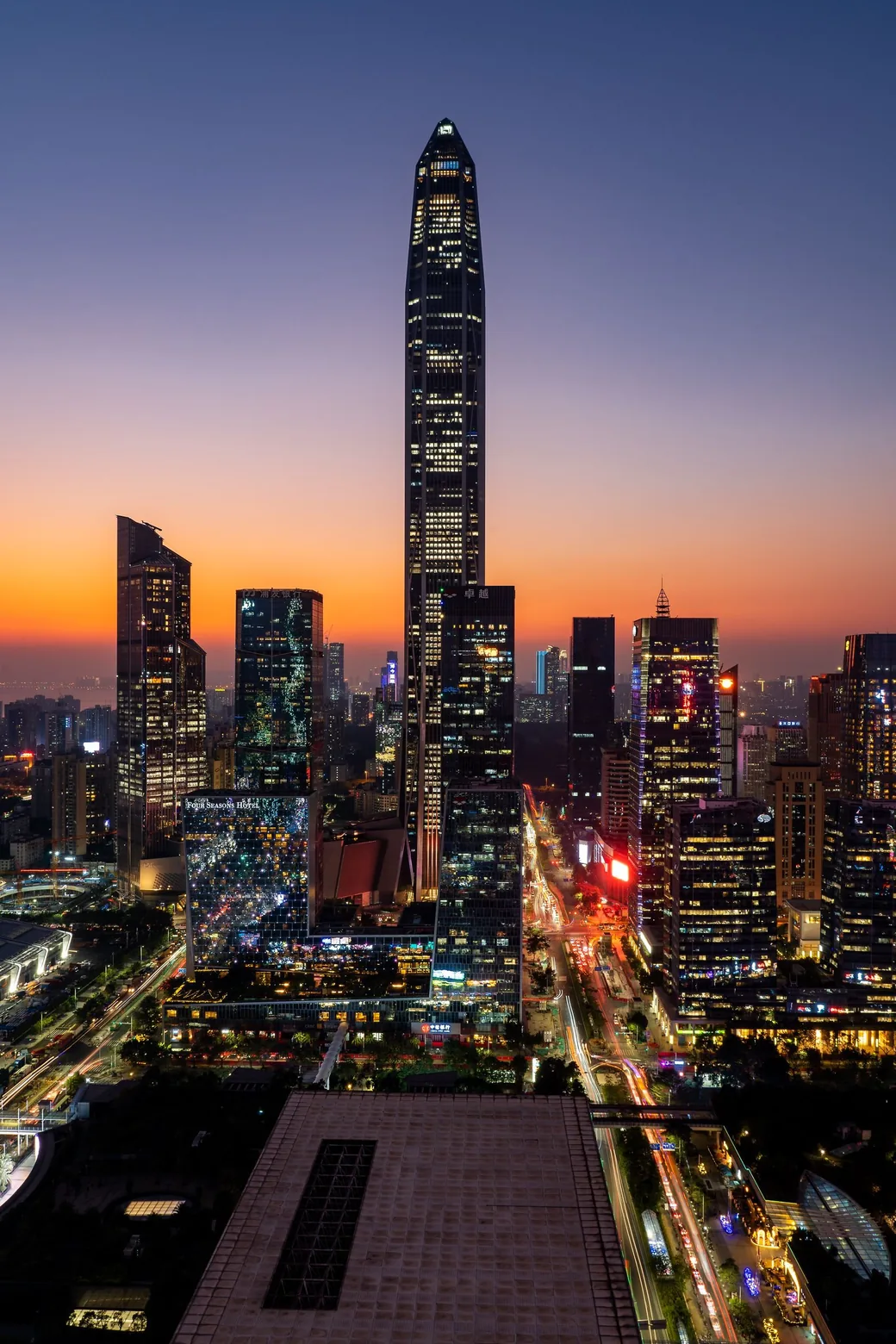 Shenzhen skyline where reliable mobile data helps with maps and payments