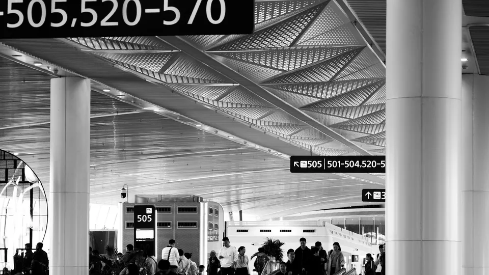 International travellers preparing to enter China through Shenzhen Airport
