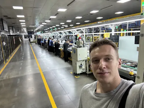 Manufacturing floor during a supplier visit in China