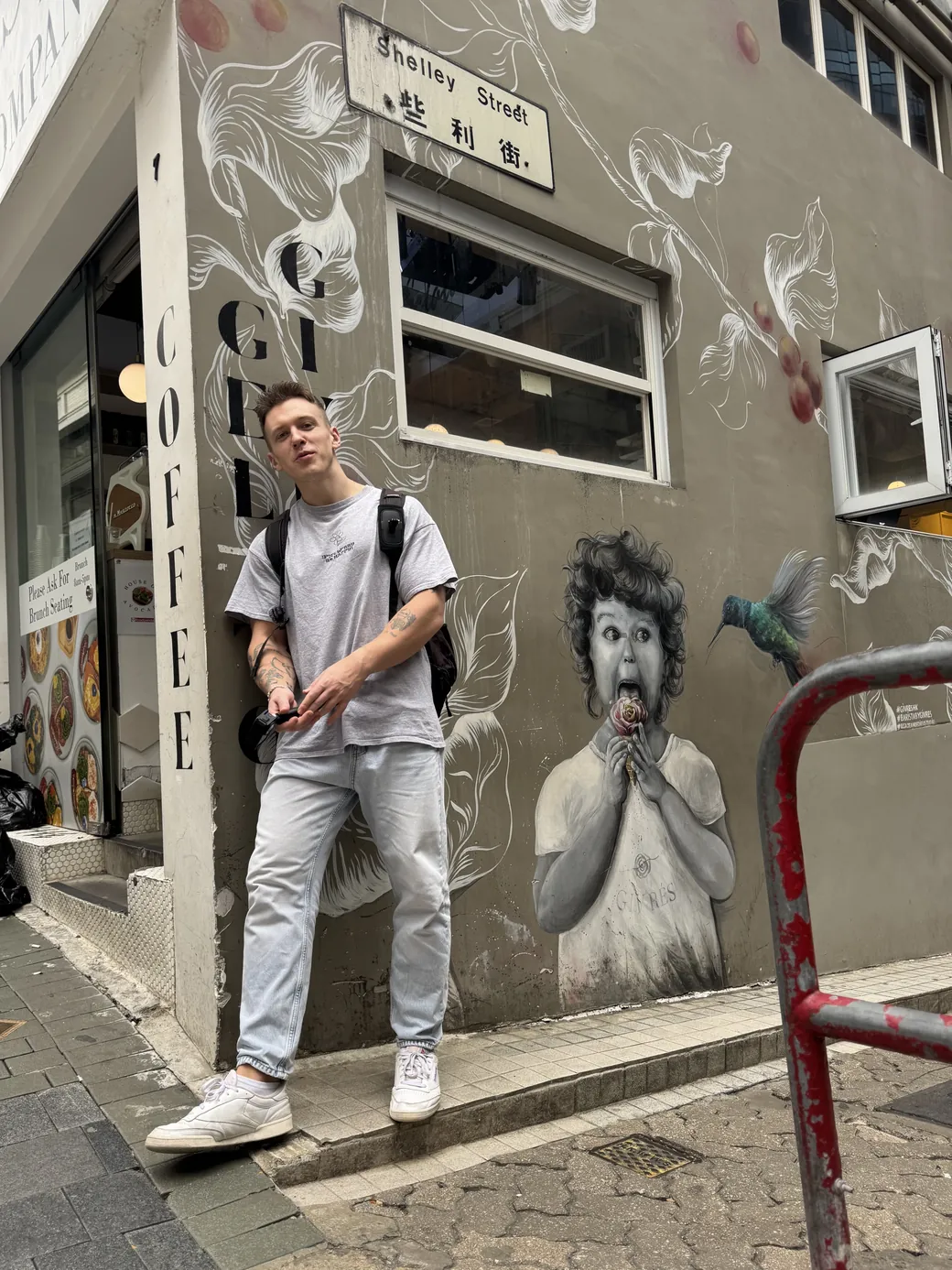 Walking through Hong Kong before crossing to Shenzhen