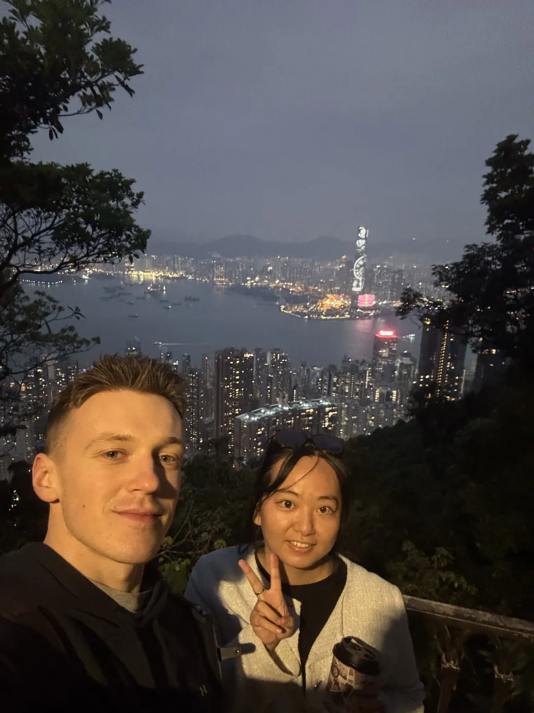 Evening view of Hong Kong from Victoria Peak